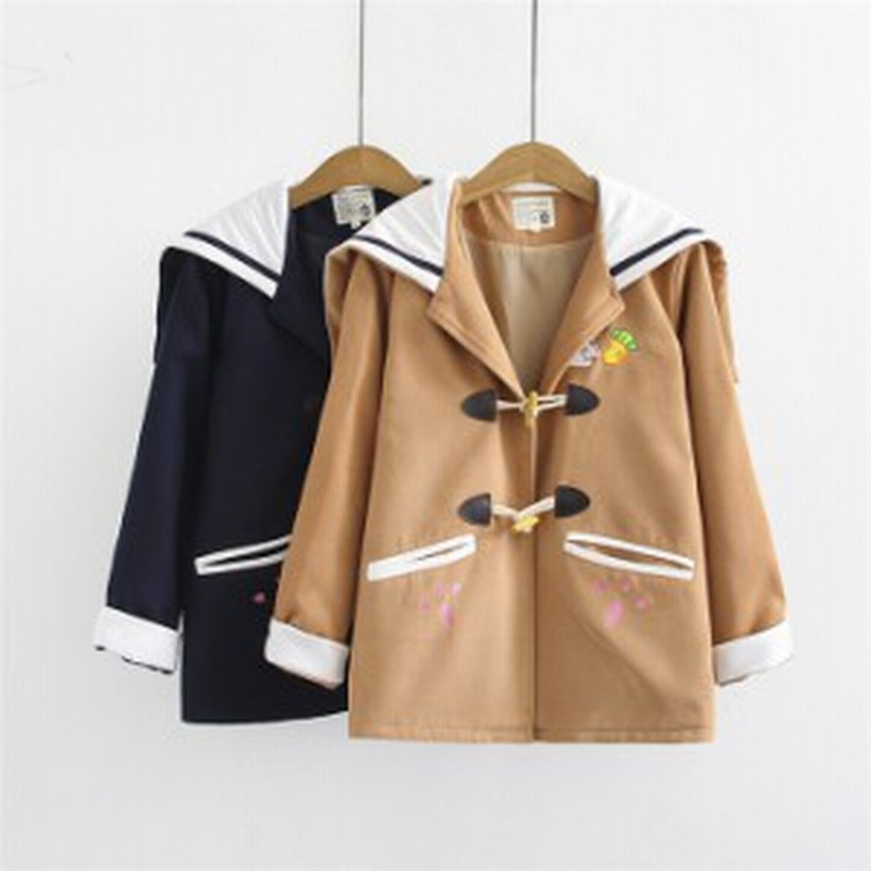2way着回し海軍風ダッフルコート かわいい 女子高生 アウター 秋冬 コート フード お洒落 セーラー ダッフルコート 森ガール S M L 通販 Lineポイント最大get Lineショッピング