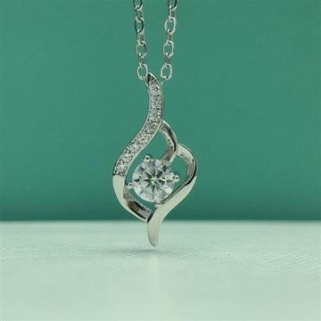 【米蘭精品】現貨+預購 頂級莫桑鑽石項鍊925純銀女項鍊鎖骨鍊項鏈情人節禮物-邱比特之箭情人節2款74lq84