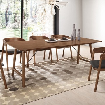 MUNA家居 雷克斯6.6尺胡桃餐桌(不含椅) 200X100X75.5cm