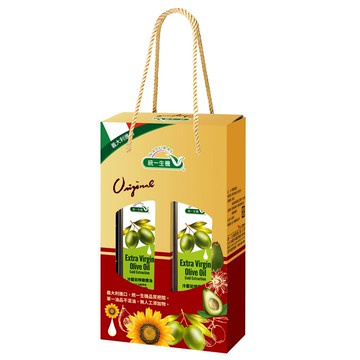 統一生機冷壓初榨橄欖油禮盒（500ml*2瓶/盒）