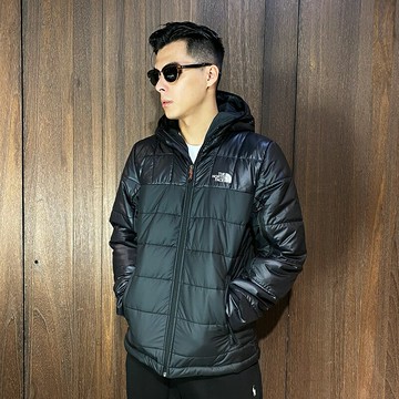 美國百分百【全新真品】THE NORTH FACE 羽絨外套 連帽 男款 TNF 防寒 人造羽絨 logo 黑色 CM65