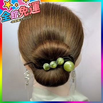 🌸台灣出貨🌸 夏天簡約隨手盤髮一字扭扭夾2025抓夾高級感珠珠水鑽髮夾女 🥇滿額免運🥇X370-11-A