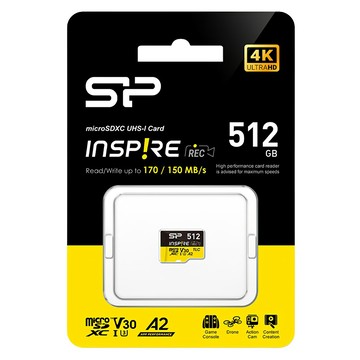 Silicon Power 廣穎電通 高速4k UHS-I U3 A2高速讀寫記憶卡 空拍機/Gopro專用  1個  512GB