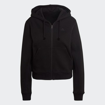 ADIDAS 外套 W ALL SZN FZ HD 全黑 基本款 連帽外套 女 HC8848
