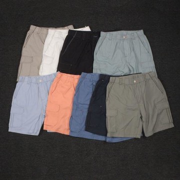 外貿歐美單男夏加肥加大碼胖子純棉短褲多袋五分褲松緊中褲休閑褲