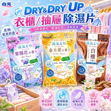 【MT】日本 白元 衣櫃/抽屜除濕片 除濕片 吸濕劑 防潮包 乾燥劑 衣櫃除濕 抽屜除濕 防霉除臭 衣物收納櫃乾燥