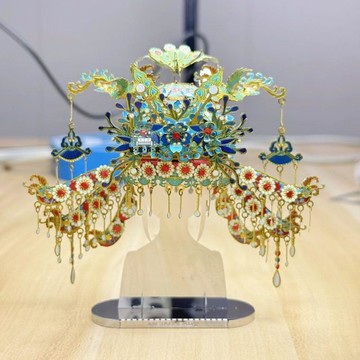 免運 公司貨 diy拼裝 樂高 鳳冠立體拼圖金屬拼裝模型手工玩具diy結婚掛件禮物擺件可開發票 工廠現貨直銷 售後保障 5m819