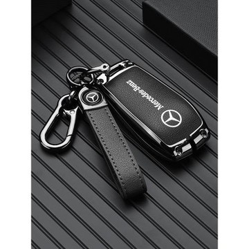 適用奔馳gla200鑰匙套gle350殼扣gls450車內裝飾用品改裝b200汽車