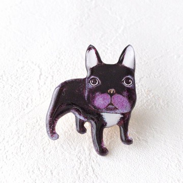 法國公牛（黑色）胸針