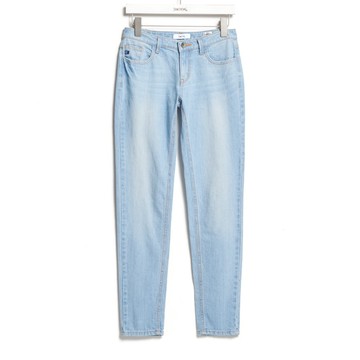 SOMETHING｜女裝｜低腰窄管丹寧直筒褲