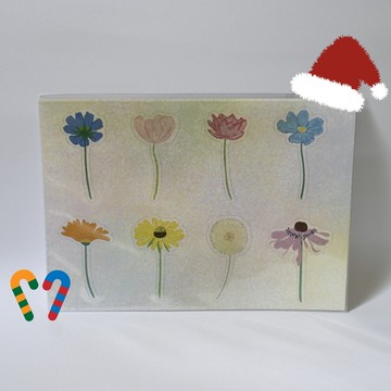 二支花花 透明貼紙 手繪 花草 手帳  聖誕 交換禮物 貼紙