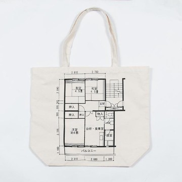 日本平面圖帆布托特包 Tcollector