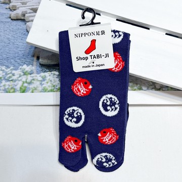 TABI-JI奈良足袋襪(分趾襪)-中高筒襪(25-27公分)-鯛魚