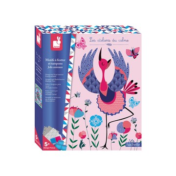 Janod小小工作坊 拓印畫 Set 動物 5歲以上  1盒