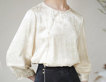 新中式 百搭高端優雅茶服上衣半裙套裝