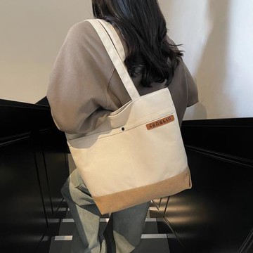 手提包斜挎大容量包包帆布包孕期產檢包資料收納托特包證件收納包