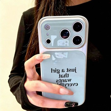 英文女孩適用蘋果17AIR/16PROMAX手機殼15PLUS大視窗14iPhone13套