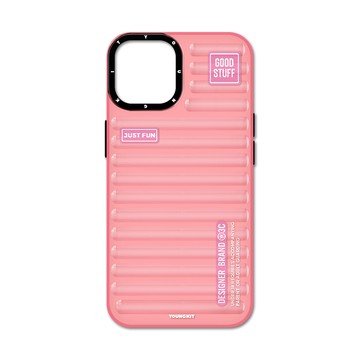 iPhone 14 殼 YOUNGKIT原創潮流 iPhone 14/13 6.1吋 共用 螢石系列 立體透彩防摔手機殼(派對粉)