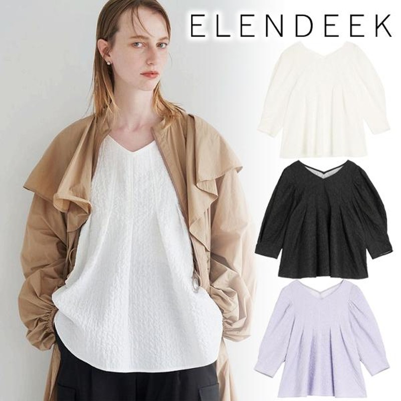 SALE60%OFF／即日発送 ELENDEEK エレンディーク COTTON JACQUARD TUCK