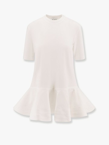 Peplum cotton  jersey t-shirt - ALAIA - gender_Woman