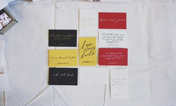 英文書法聖經盒裝金句卡 / 三十張 成為別人的祝福 福音禮品