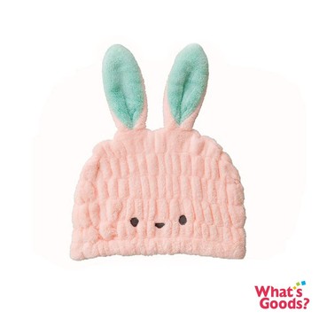 廠商配送 CB Japan 動物造型超細纖維浴帽(小白兔粉)