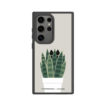 Galaxy S24 Ultra SolidSuit 黑 - ilovedoodle (Lim Heng Swee) - Cat and Plant - 貓迷藏