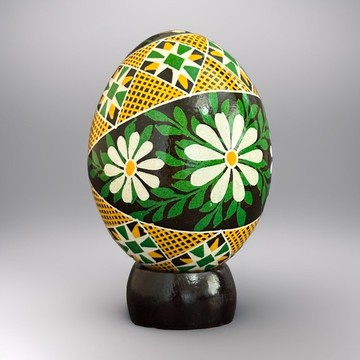 烏克蘭復活節彩蛋 純手工彩繪雞蛋殼 胡特爾式彩蛋