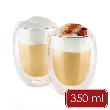 《Luigi Ferrero》Coffeina雙層玻璃杯2入-350ml-- 水杯 茶杯 咖啡杯