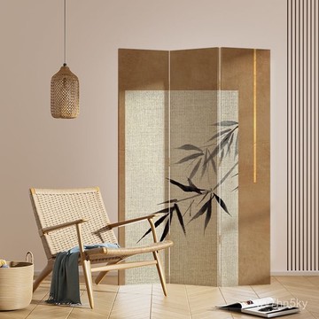 🔥可開發票 辦公室遮擋闆 屏風隔間 中式竹子屏風隔斷墻客廳折疊移動辦公室臥室遮擋家用輕奢簡易定製