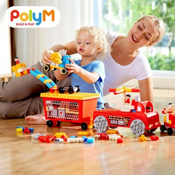德國PolyM 消防卡車積木組