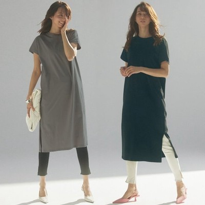 ベルーナ 綿100 ひんやりuvカットワンピース ベージュ レディース 通販 Lineポイント最大get Lineショッピング