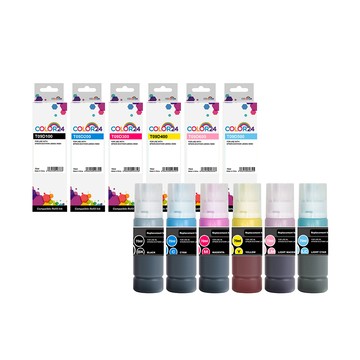 Color24 for EPSON 1黑5彩超值組 T09D100/T09D200/T09D300/T09D400/T09D500/T09D600 (70ml) 相容連供墨水