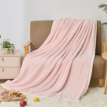 戀家小舖 兔兔絨 大毛毯/BABY粉 四季皆宜 保暖舒適  200 x 180cm