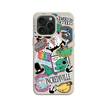 iPhone 15 Pro Max SolidX 貝殼灰 - 怪奇事物所 Incrediville - 怪奇貼紙簿