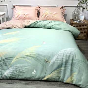 全棉四件套純棉加厚床單被套家用裸睡印花被罩床上三件套四季通用