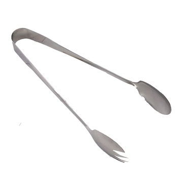 ECHO 一體成型不銹鋼食物沙拉服務夾 19cm  銀色  1支