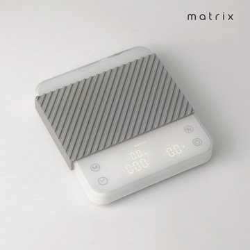 【Matrix】M2 Pro AI大師 義式手沖 LED四顯流速粉水比咖啡秤 白色