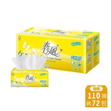 春風柔韌細緻抽取式衛生紙110抽12包6串/箱