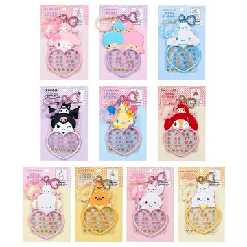 Sanrio 三麗鷗 2025角色大賞 愛心造型鑰匙圈&裝飾貼紙組