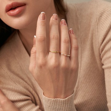 s925純銀戒指 ins風設計感 幾何菱形戒指 疊戴戒指 媽媽禮物