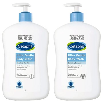 Cetaphil 舒特膚 B5極致舒敏沐浴乳  2瓶  1L
