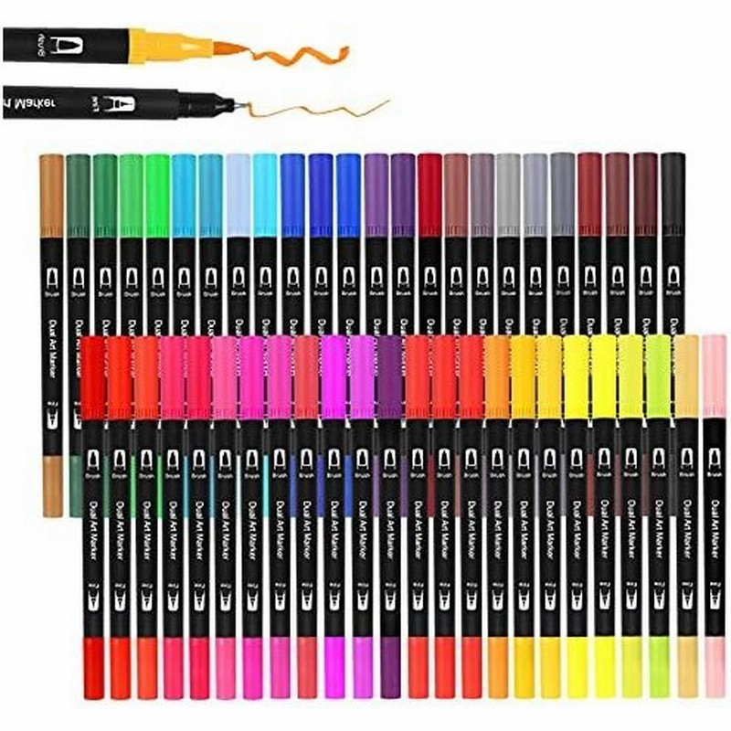 水性ペン48色 マーカーペン カラーペン カーラー筆ペン イラストペン 水彩ペン 水彩毛筆 太字 細字 絵描き 塗り絵 アートマーカー 美術用 事務用 画材 子供用画 通販 Lineポイント最大get Lineショッピング