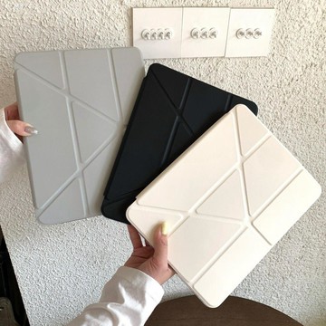 簡約純色Y型三折iPad2026保護套新款Ai適用第10代保護殼帶筆槽y折