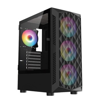 機殼-其他機殼品牌 Ainar艾納爾機殼R06掀門磁吸鋼化玻璃-含風扇*4