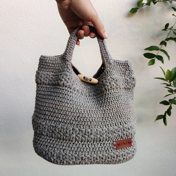 MINIM 日系INS風手拿包  雙色拼接 淺灰豆沙色