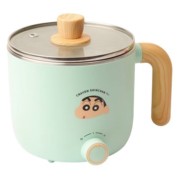 norns 蠟筆小新 多功能美食鍋 1公升容量 雙層防燙鍋身 304不鏽鋼內鍋 二段式火力  NCG-22005