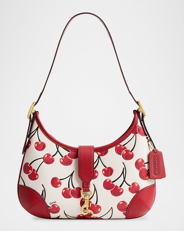 Hamptons Cherry-Print Shoulder Bag