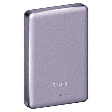 Timo 超薄三合一磁吸電源 10000mAh Type-C 1個  淡紫色  HQ-PW002