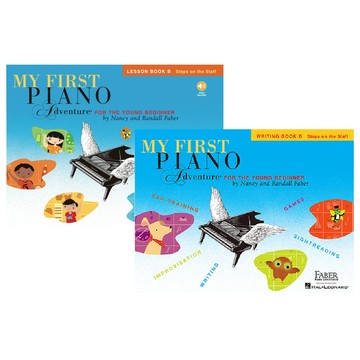 【599免運費】英文版 芬貝爾 My First Piano Adventure 預備級B 教本、習作 / 共2冊